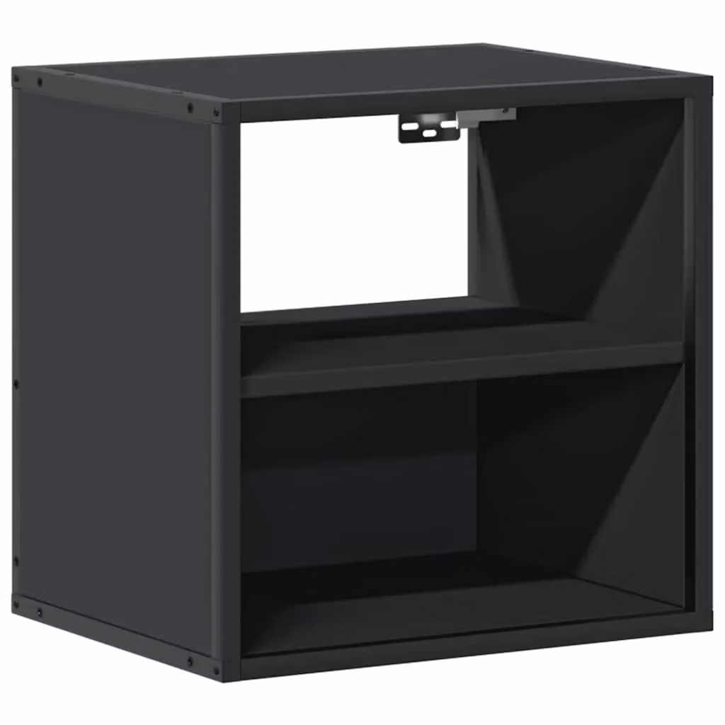 Berkfield Home Wall-mounted Bedside Cabinets, 2 Pack, Black, W: 40 cm, D: 31 cm, H: 39.5 cm – 5
