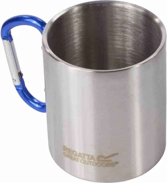 Regatta Great Outdoors Steel Karabiner Mug in Silver
