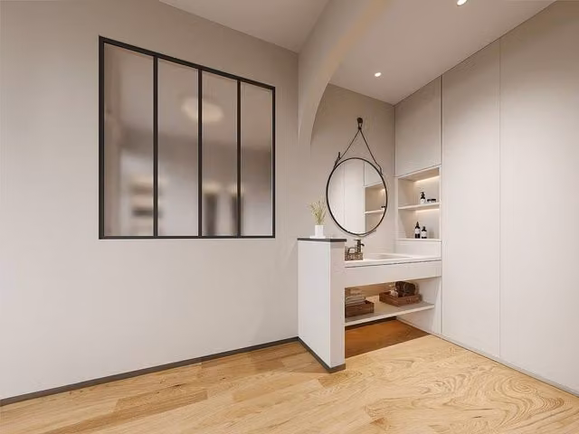 Vente-unique Studio Aluminium and Frosted Glass Roof in Black, W: 120 cm, D: 130 cm