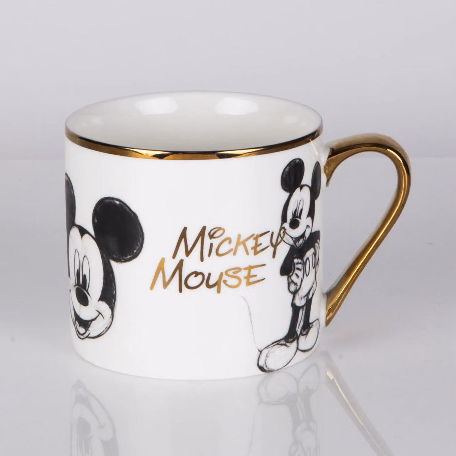 Disney Classic Collectable Mickey Mug in Beige, Black, Gold and White – 2