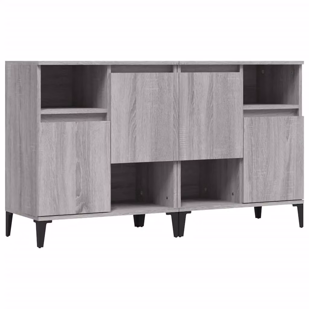 Berkfield Home Set of 2 Grey Sonoma Sideboards in Engineered Wood, W/D/H: 60 x 35 x 70 cm – 2