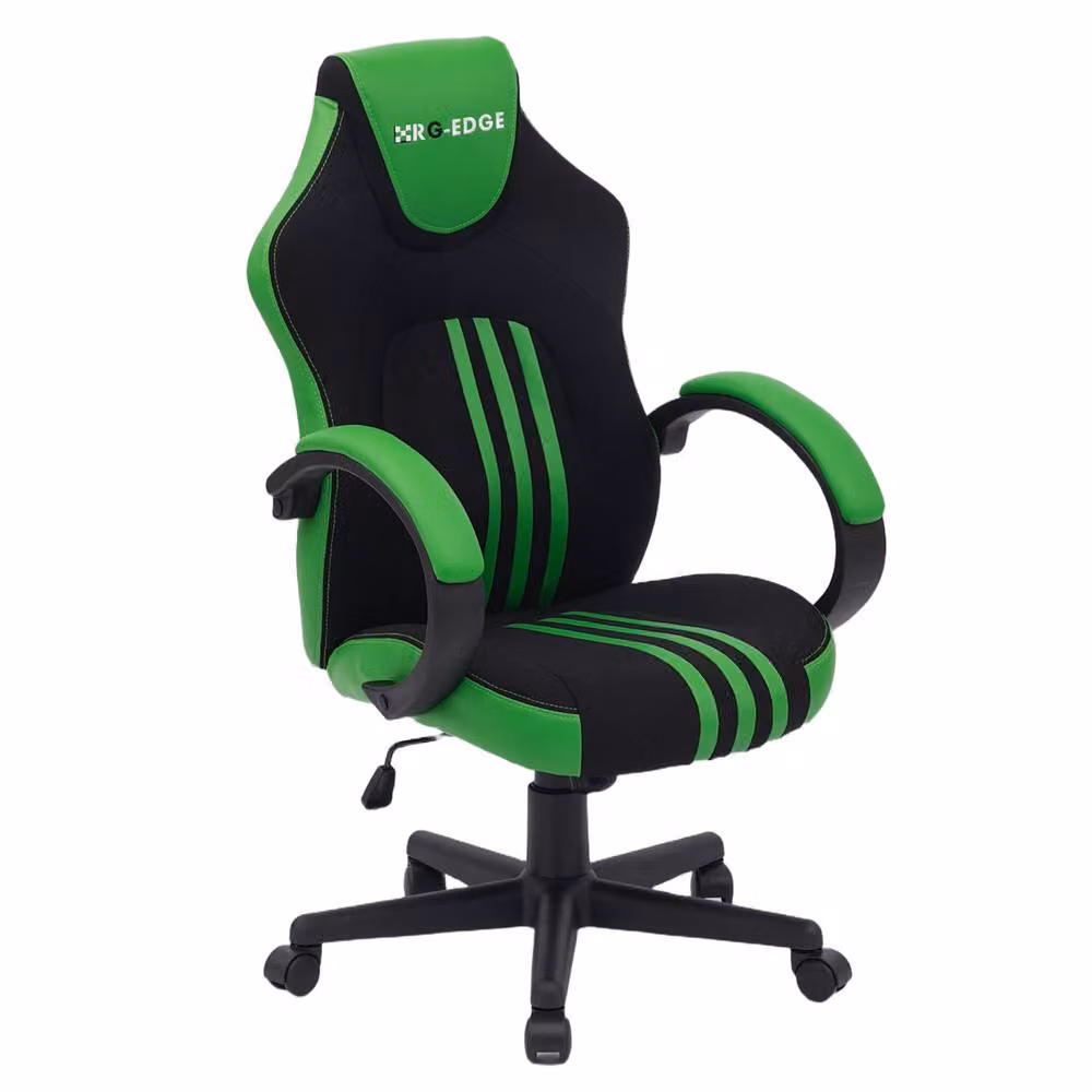 RayGar RG-EDGE Gaming Office Chair in Green and Black with High Back, Padded Armrests and 360 Degree Swivel, W/D/H: 61.0 x 61.0 x 112.5 cm – 2