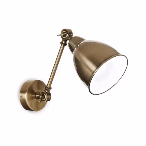 Ideal Lux Newton AP1 Industrial Wall Lamp in Bronze