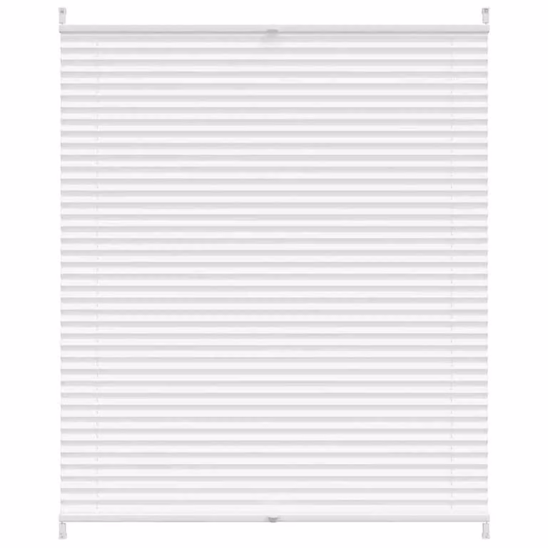Berkfield Home Single Pleat Plisse Blind in White, W: 110 cm, H: 125 cm