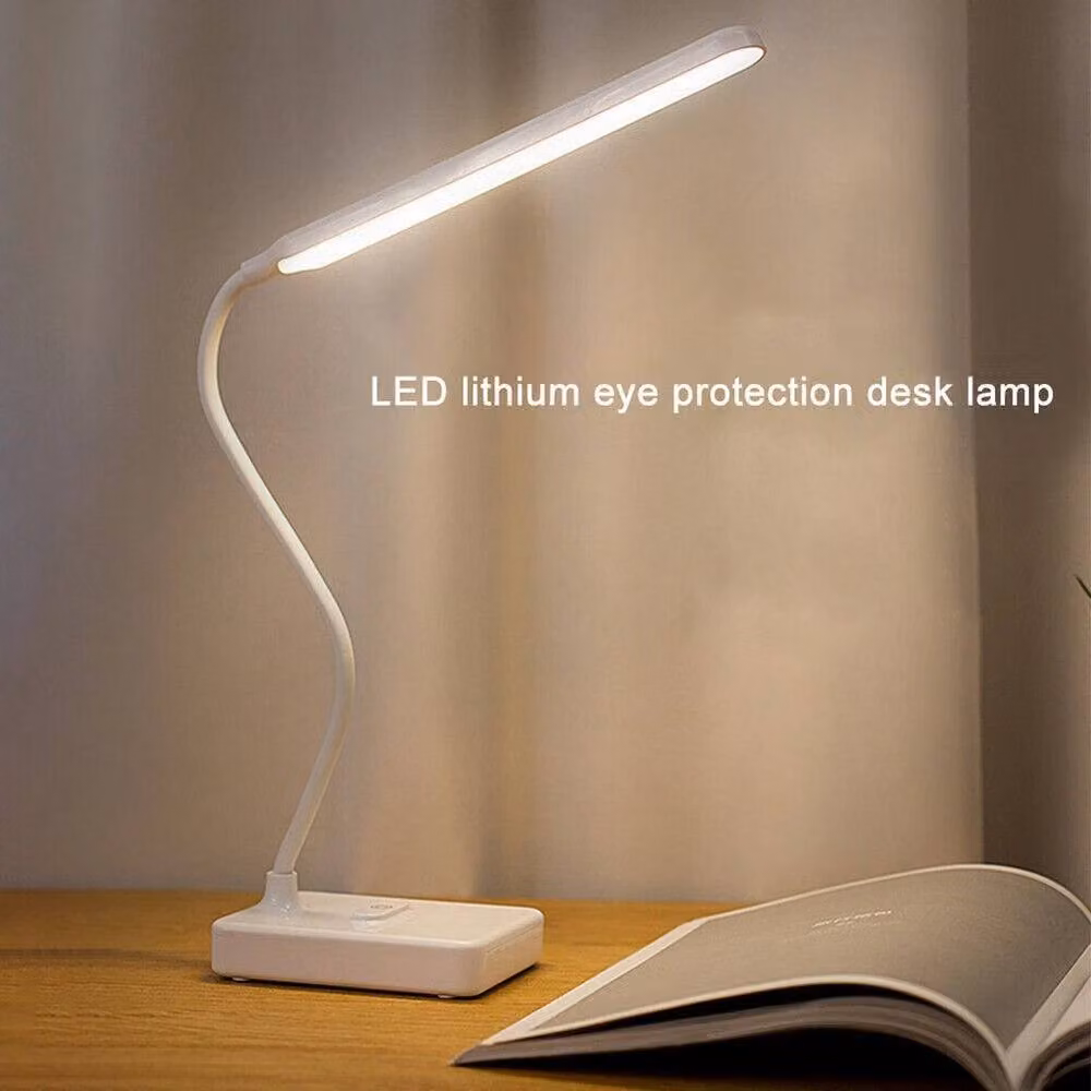 EONLION Dimmable LED Desk Reading Lamp in White with Touch Control and Rechargeable Battery – 3