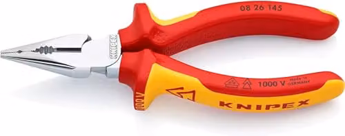 Knipex Red Combination Needle-Nose Pliers Made of Hardened Steel
