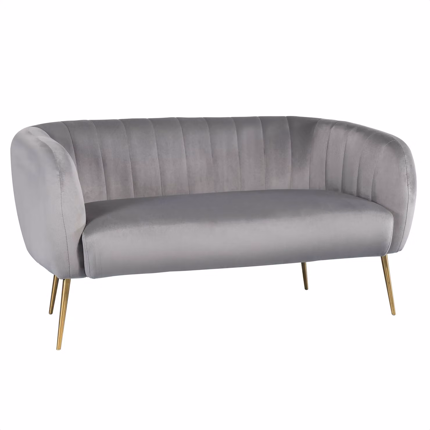 Artemis Home Matilda 2 Seat Grey Velvet Upholstered Sofa with Solid Wood Frame – 2