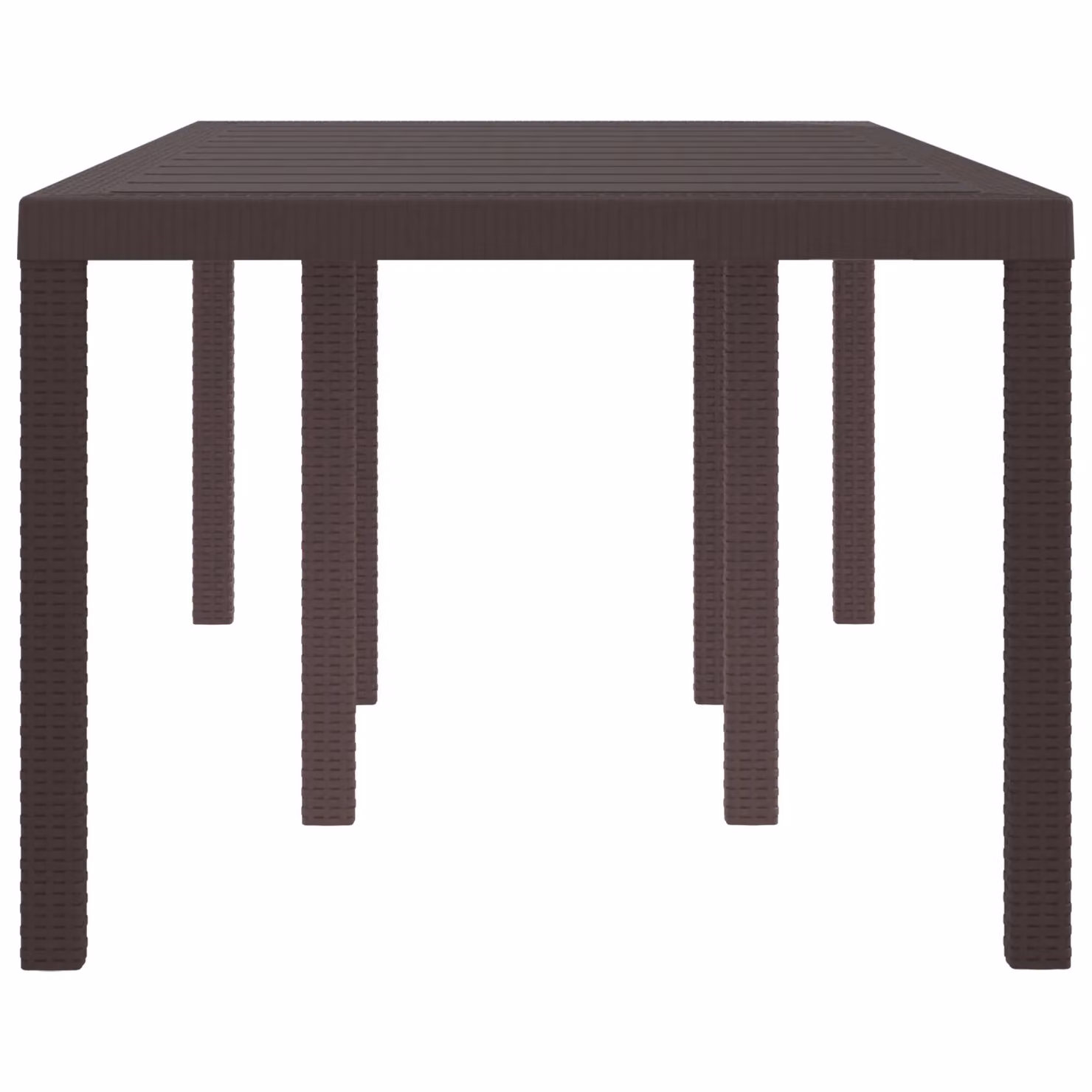 Berkfield Home Brown Poly Rattan Garden Table W/D/H: 200 x 100 x 73 cm – 3