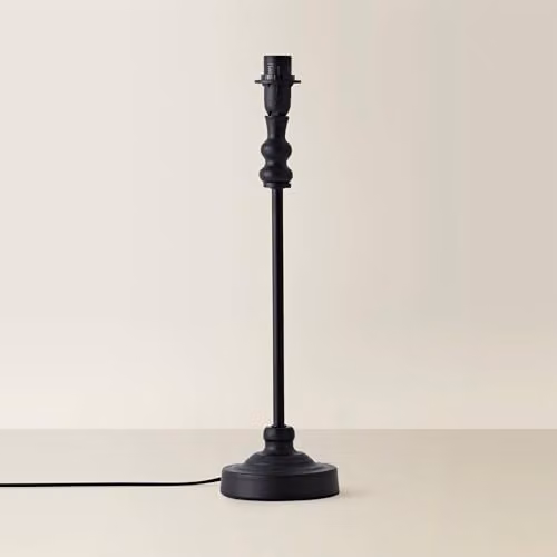 ValueLights Modern Metal Tabletop Lamp Base in Black – 1