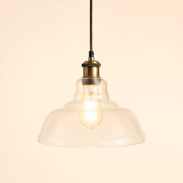 CGC Giselle Clear Glass Dome Diner Lampshade