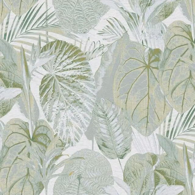 I Love Wallpaper Exotic Oasis Wallpaper Sample in Green