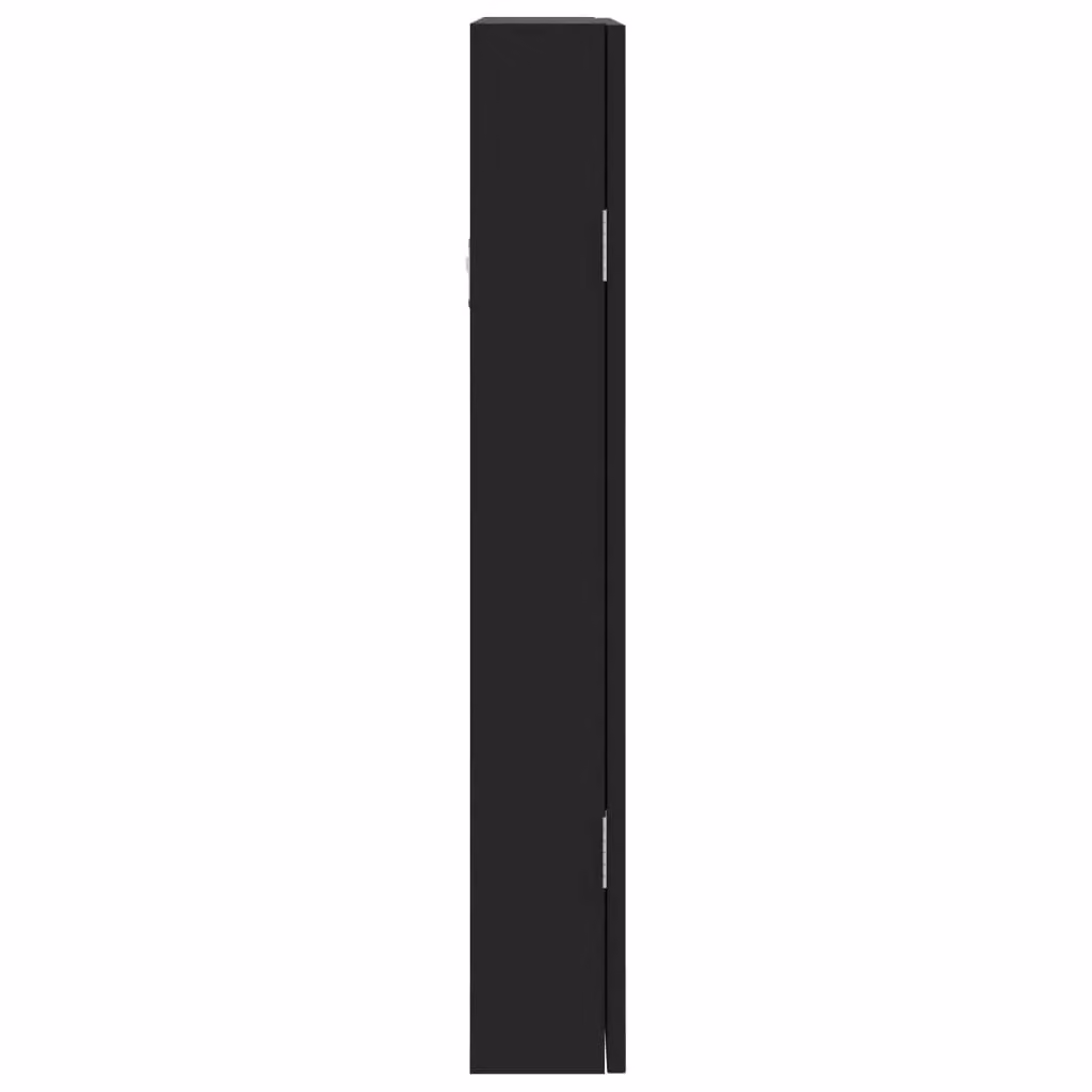 Berkfield Home Wall Mounted Mirror Jewellery Cabinet in Black, W: 37.5 cm, D: 10 cm, H: 67 cm – 5