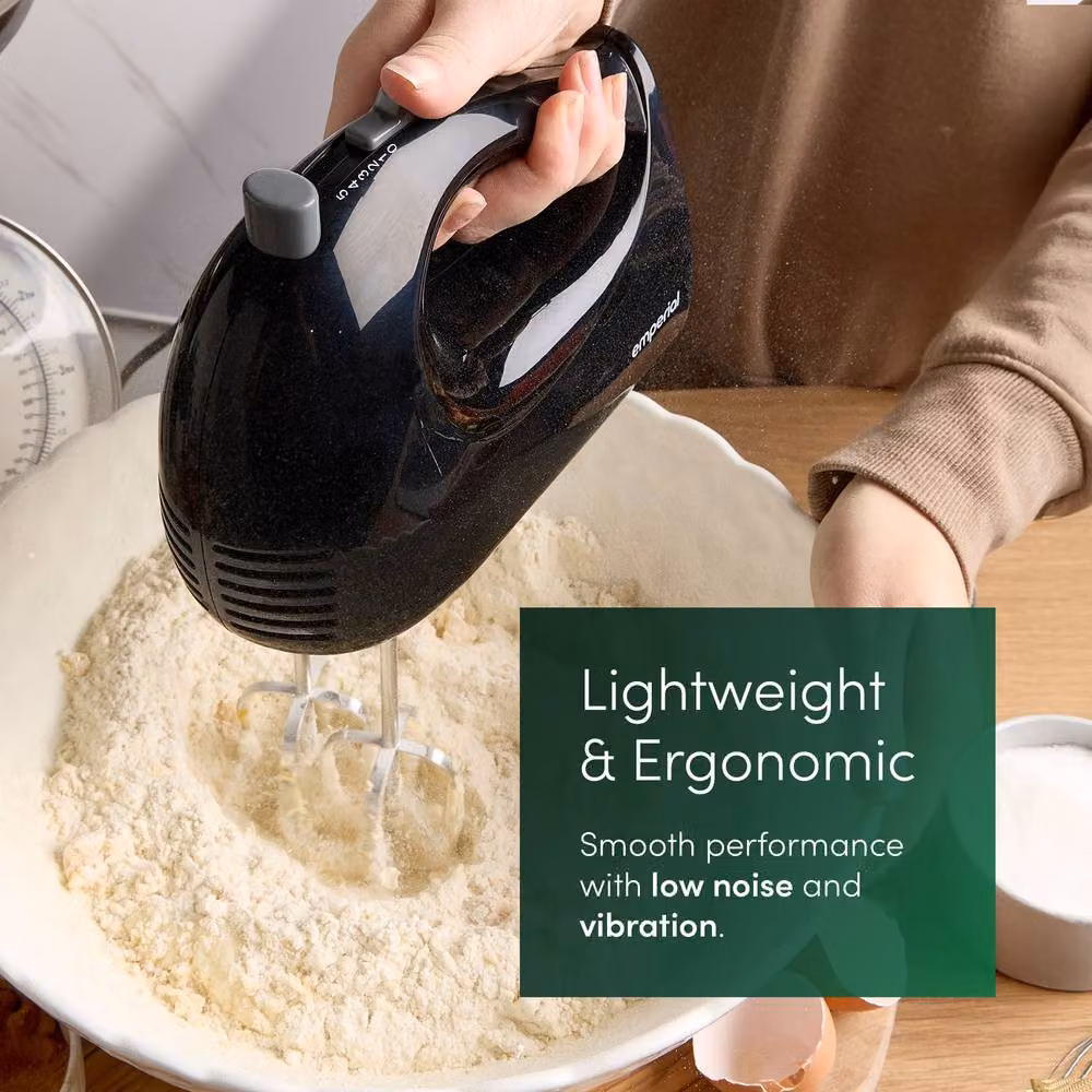 Emperial Electric Hand Mixer and Whisk with 5 Speeds and Attachments, Black – 7