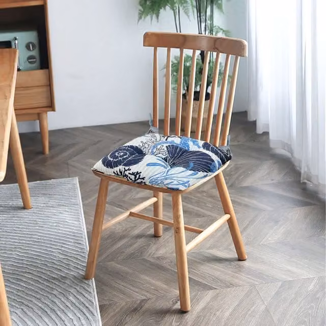 Roseley Blue Square Seat Cushion Pads