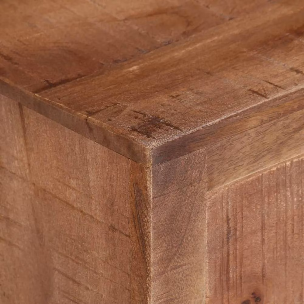 Berkfield Home TV Cabinet in Brown Rough Mango Wood, W/D/H: 110 x 30 x 40 cm – 2
