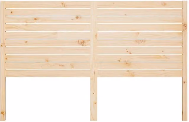 Berkfield Home Beautiful Solid Wood Pine Bed Headboard in Natural, W: 146 cm, D: 4 cm, H: 100 cm