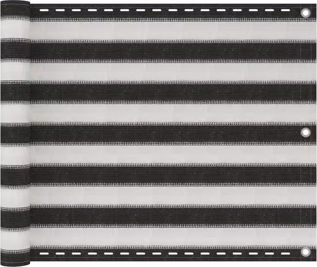Berkfield Home Semi-Transparent HDPE Balcony Screen in Anthracite, White and Black, W: 75 cm, H: 300 cm