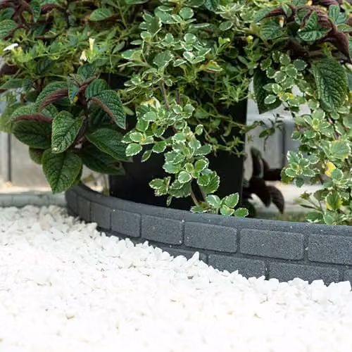 Nicoman Ultra Curve EZ Brick Effect Garden Edging, Grey, Pack of 10 – 3