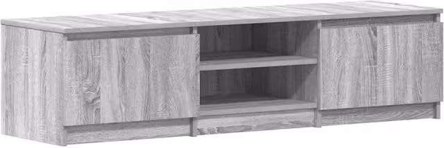 Berkfield Home Modern TV Cabinet in Grey Sonoma, W/D/H: 140 x 40 x 35.5 cm – 1