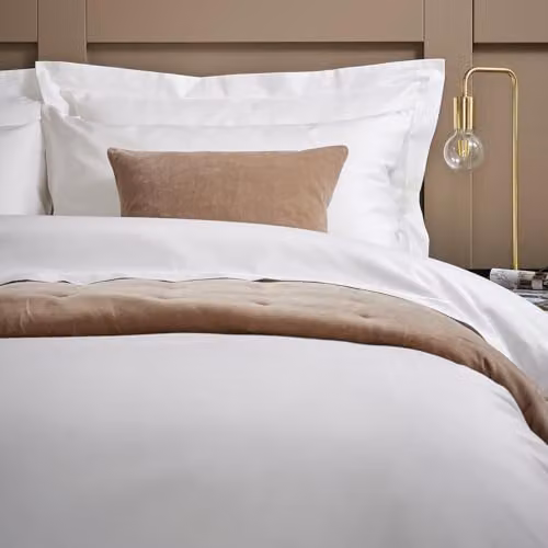 Christy 500TC Mako Satin Cotton Pillowcase Pair in White, W: 50 cm x L: 75 cm – 2