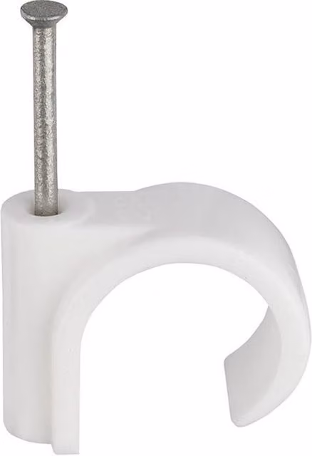 Unifix White Masonry Nail Pipe Clips 22.0mm, Box of 100