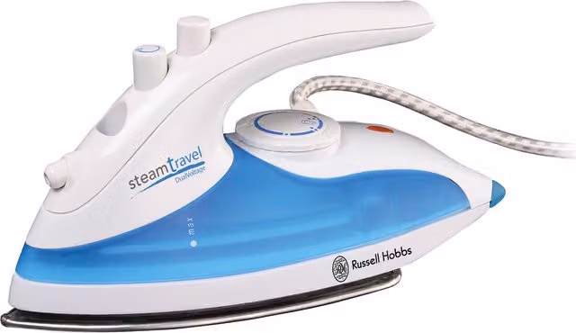 Russell Hobbs Steam Glide Dual Voltage Travel Iron, 830W, Blue