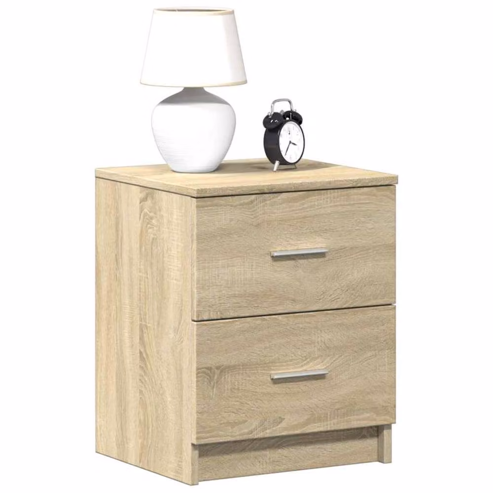Berkfield Home Durable Bedside Cabinet with 2 Drawers in Sonoma Oak, W/D/H: 40 x 36 x 50 cm – 2