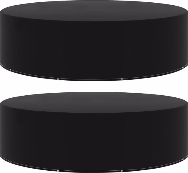 Berkfield Home Water-Repellent Garden Bench Covers, 2 Pack, Black, W: 205 cm, D: 90 cm – 1