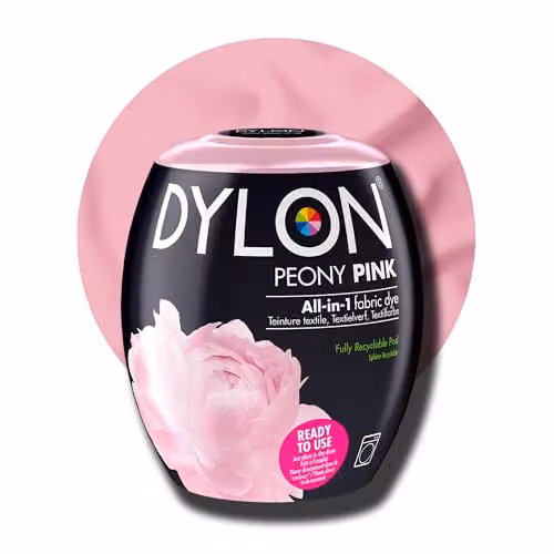 Dylon Fabric Dye Pods for Clothes and Soft Furnishings, Peony Pink, 350g – 8