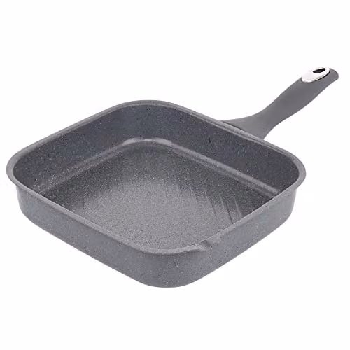 Gr8 Home 9 Piece Grey Marble Carbon Steel Non Stick Cookware Set with Lids – 2