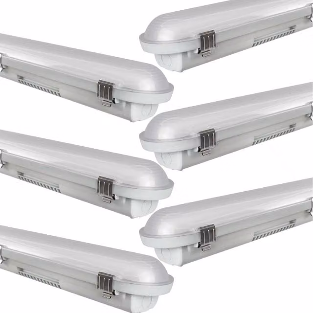 Pack of 6 EnerJ Smart White LED IP65 Non-Corrosive Batten Fitting Lights, 50W, 4000K Cool White