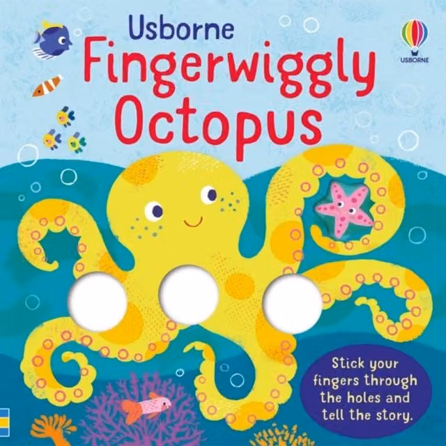 Felicity Brooks Fingerwiggly Octopus Board Book, Multicolour