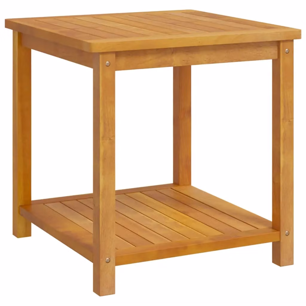 Berkfield Home Modern Square Side Table in Brown Solid Acacia Wood W/D/H: 45 x 45 x 45 cm – 2