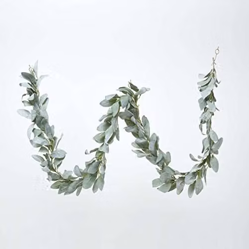 Homescapes Green Lambs Ear Foliage Garland, 190 cm – 1