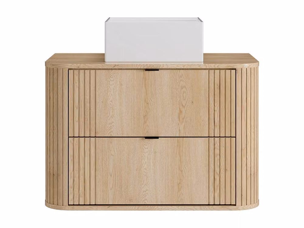 Vente-unique Modern Wall-Hung Bathroom Vanity Unit with Square Countertop Basin in Light Oak – 2