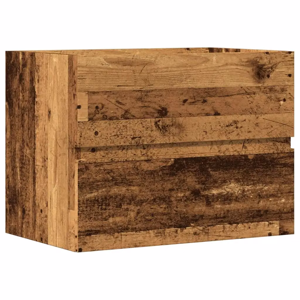 Berkfield Home Wall Mounted Bathroom Cabinet in Brown Old Wood, W/D/H: 60 x 38.5 x 45 cm – 2