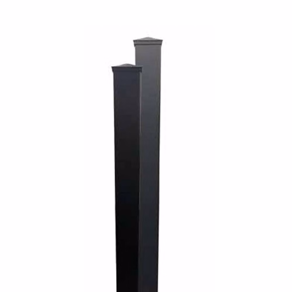 Ready Made Gates Aluminium Flanged Bolt Down Post, Grey, H x W x D: 0.35 x 15 x 15 cm – 2