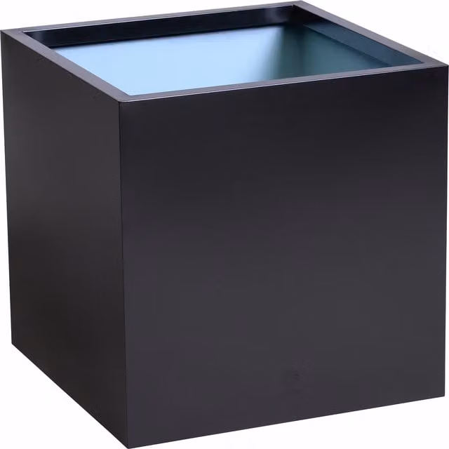 Primrose Black Galvanised Steel Cube Outdoor Planter Tub