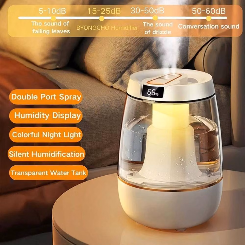 FLAVORA 3L Air Humidifier in White and Transparent – 2