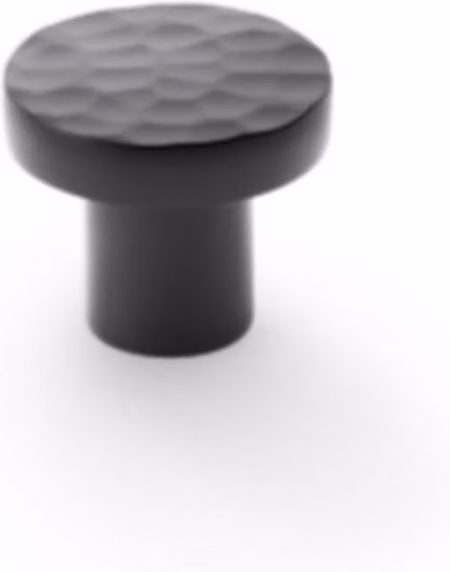 Handle & Home Matt Black Brass Hammered Cabinet Knobs