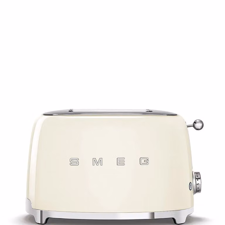 Smeg WKF01 and TSF01 Whistling Stovetop Kettle and 2-Slice Toaster Set in Beige