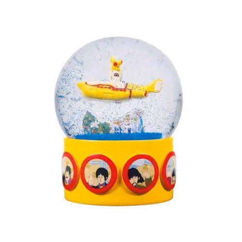 Half Moon Bay The Beatles Yellow Submarine Glass Snow Globe in Yellow – 1