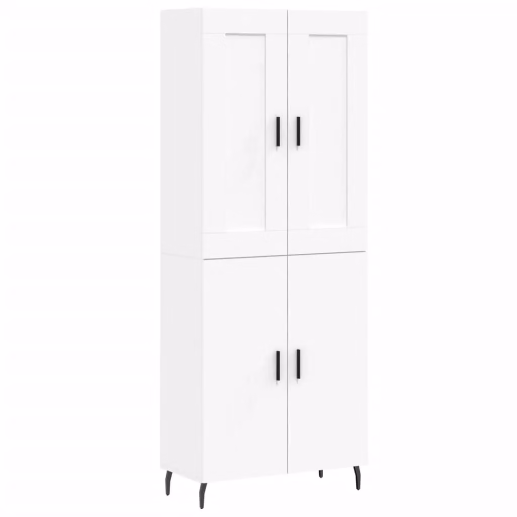 Berkfield Home White Modern Highboard W/D/H: 69.5 x 34 x 180 cm – 2