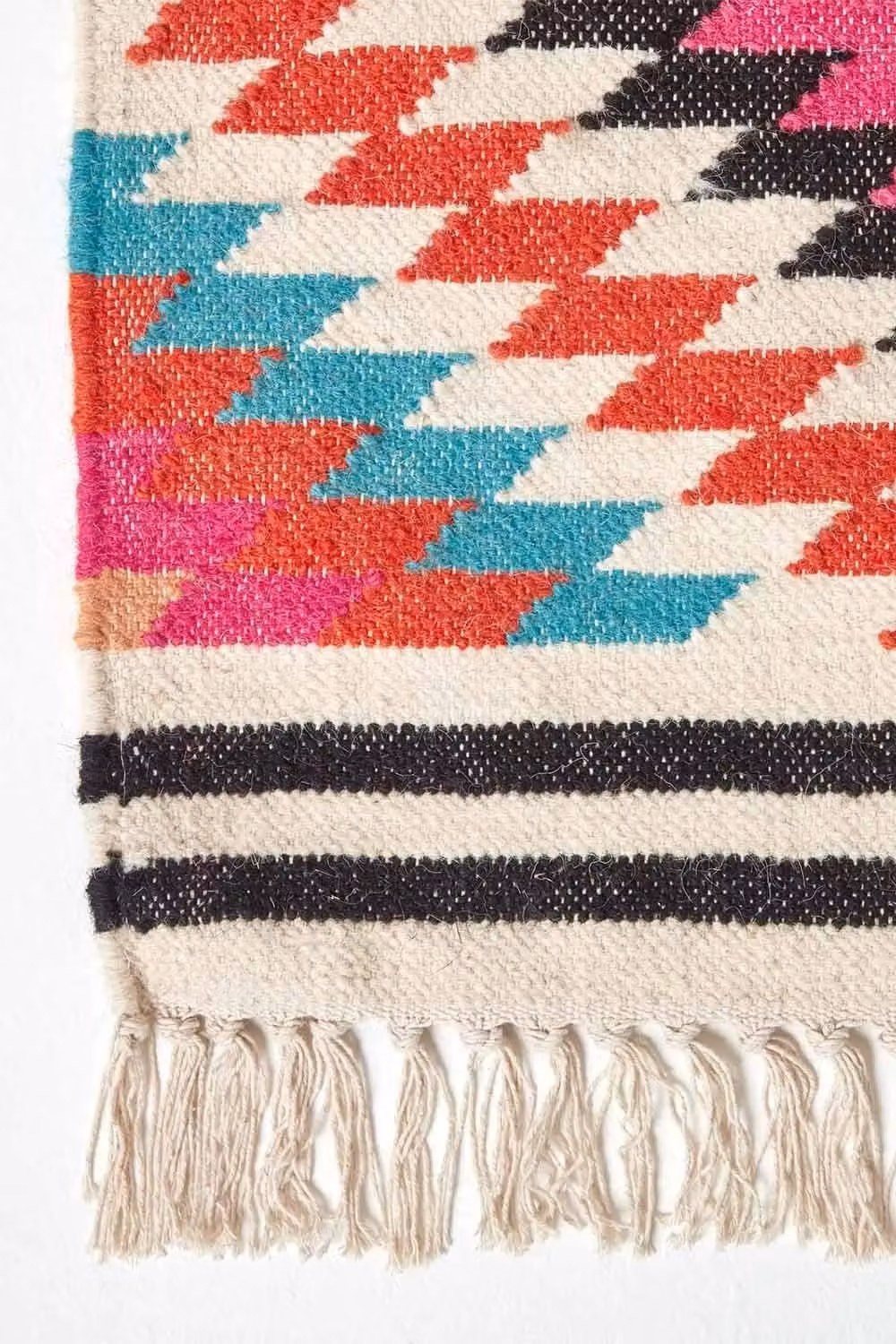 Homescapes Manila Handwoven Diamond Patterned Kilim Wool and Cotton Rug, Multicolour, W: 160 cm, L: 230 cm – 3