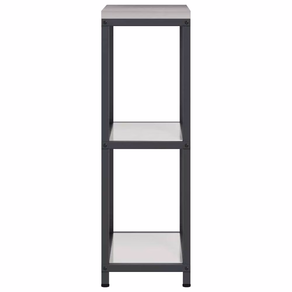 Berkfield Home Kitchen Storage Shelf in Silver Grey Galvanised Steel, W/D/H: 92 x 30 x 50 cm