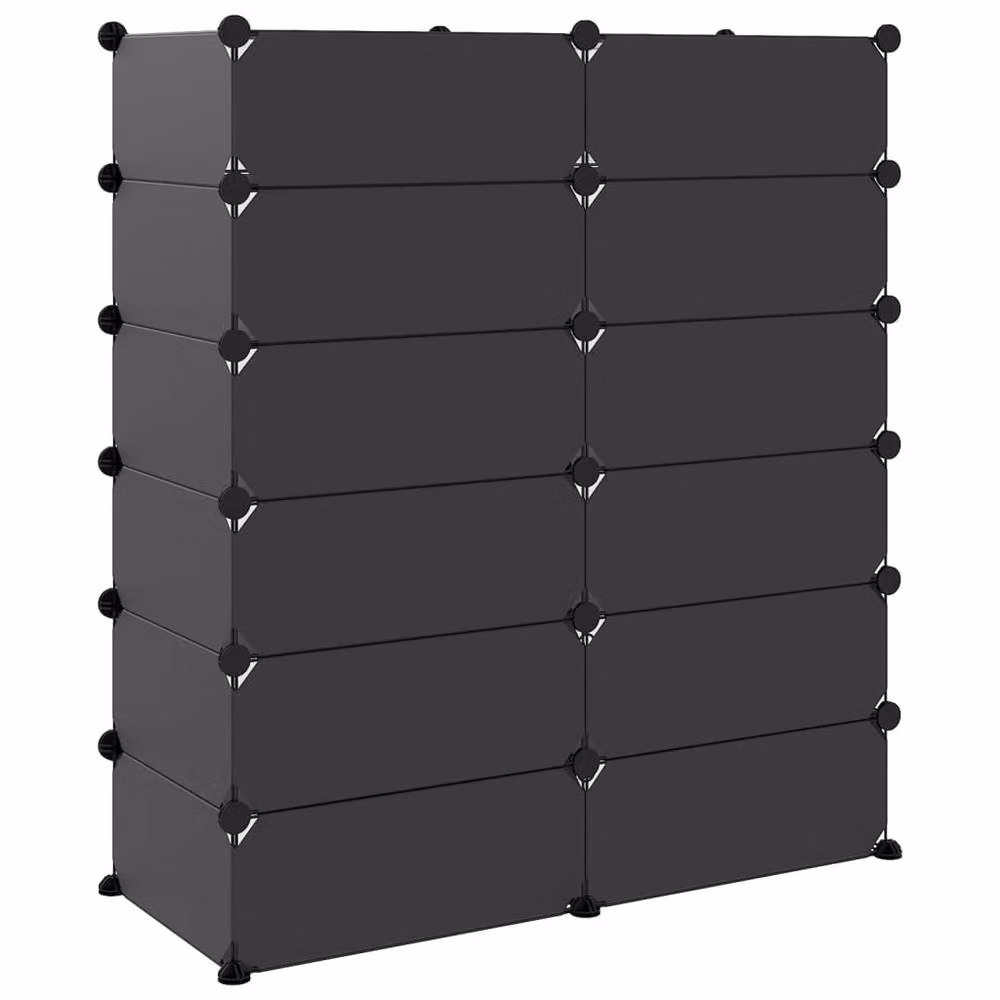 Berkfield Home Black Shoe Rack W/D/H: 94.5 x 36.5 x 106 cm – 3