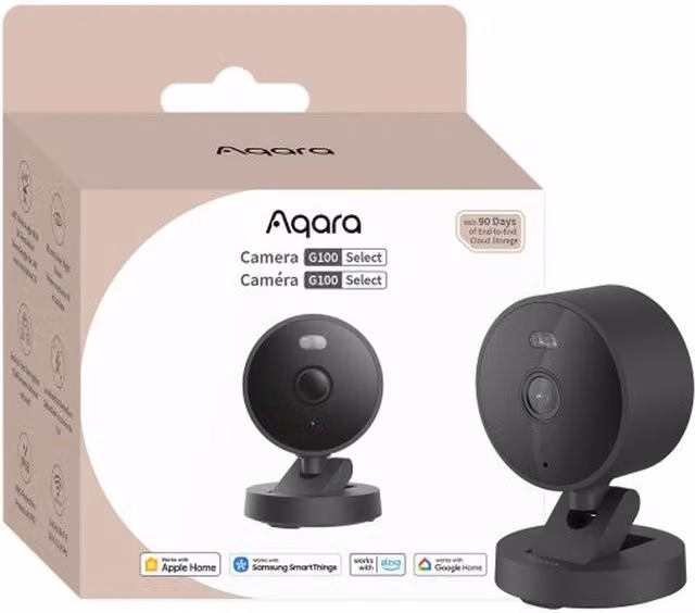 Aqara G100 Select Wi-Fi Camera in White and Black
