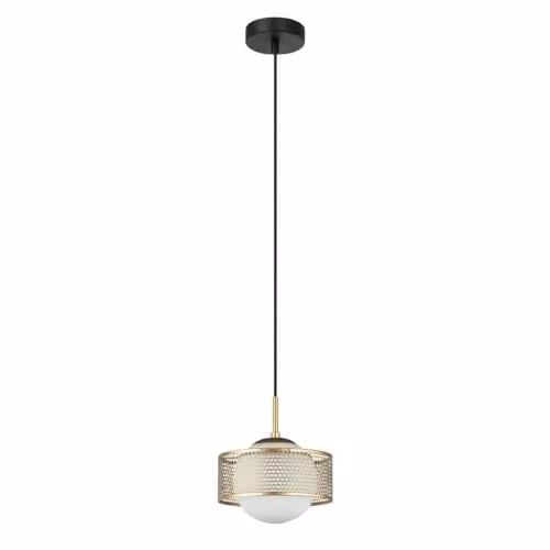 Netlighting Lomica Modern Gold and Brass Sphere Globe Pendant Ceiling Light with E27 Socket