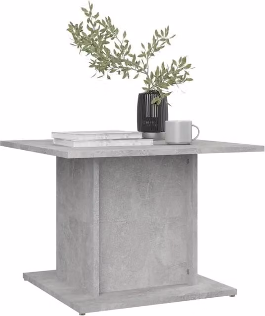 Berkfield Home Decorative Square Coffee Table in Concrete Grey, W/D/H: 55.5 x 55.5 x 40 cm