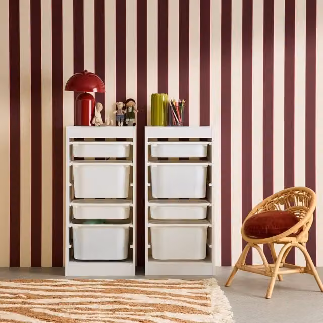 sweeek Children's Storage Furniture with 4 Bins in White – 1